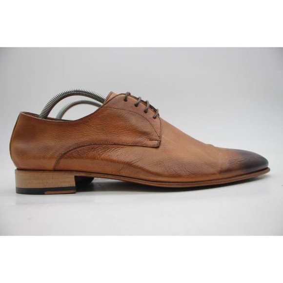 Ace Marks Other - Ace Marks Plain Toe Men's 10 D Dress Shoes Brown Leather Handcrafted In Italy